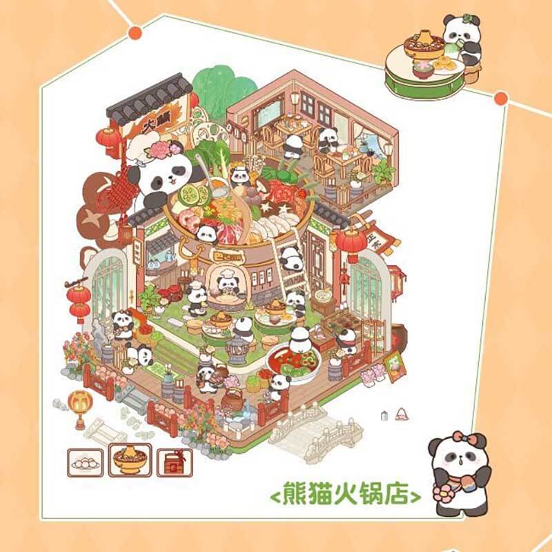 Delicious Restaurant DIY 3D Scene Stickers 4 Cute Miniature Scenes