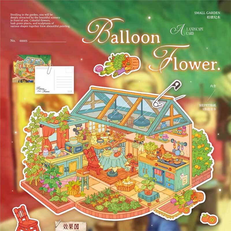 Poetic Earth DIY 3D Scene Stickers 4 Cute Miniature Scenes
