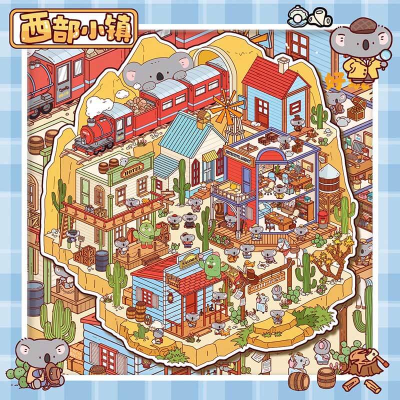 Rooted & Roaming DIY 3D Scene Stickers 3 Cute Miniature Scenes