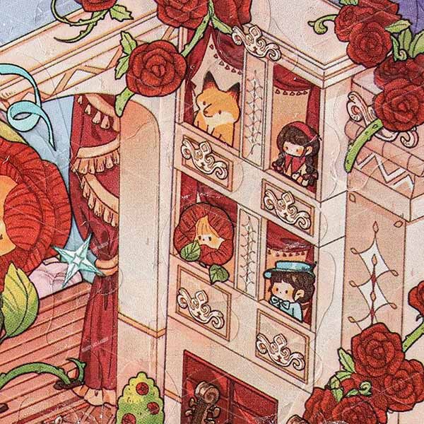 Rose Reverie DIY 3D Scene Stickers 4 Cute Miniature Scenes