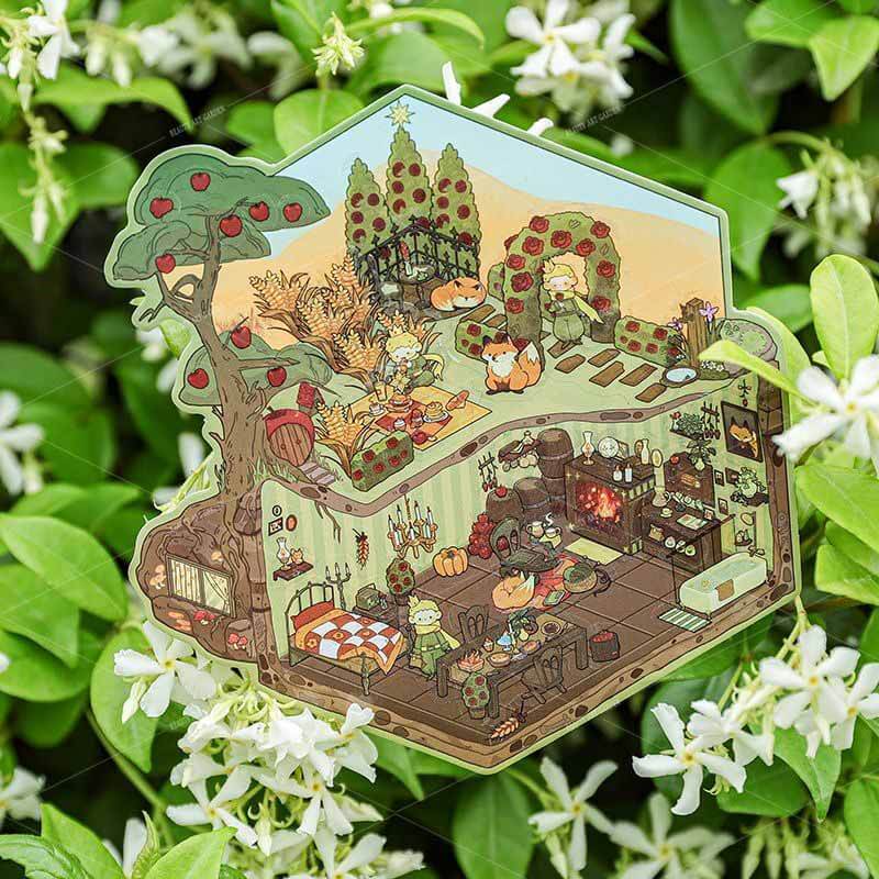 Rose Reverie DIY 3D Scene Stickers 4 Cute Miniature Scenes