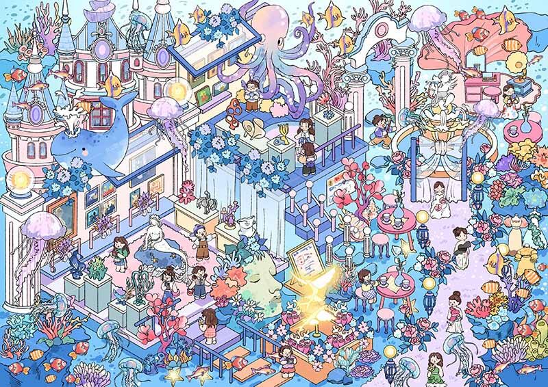 Sugar Coral Garden DIY 3D Scene Stickers 3 Cute Miniature Scenes