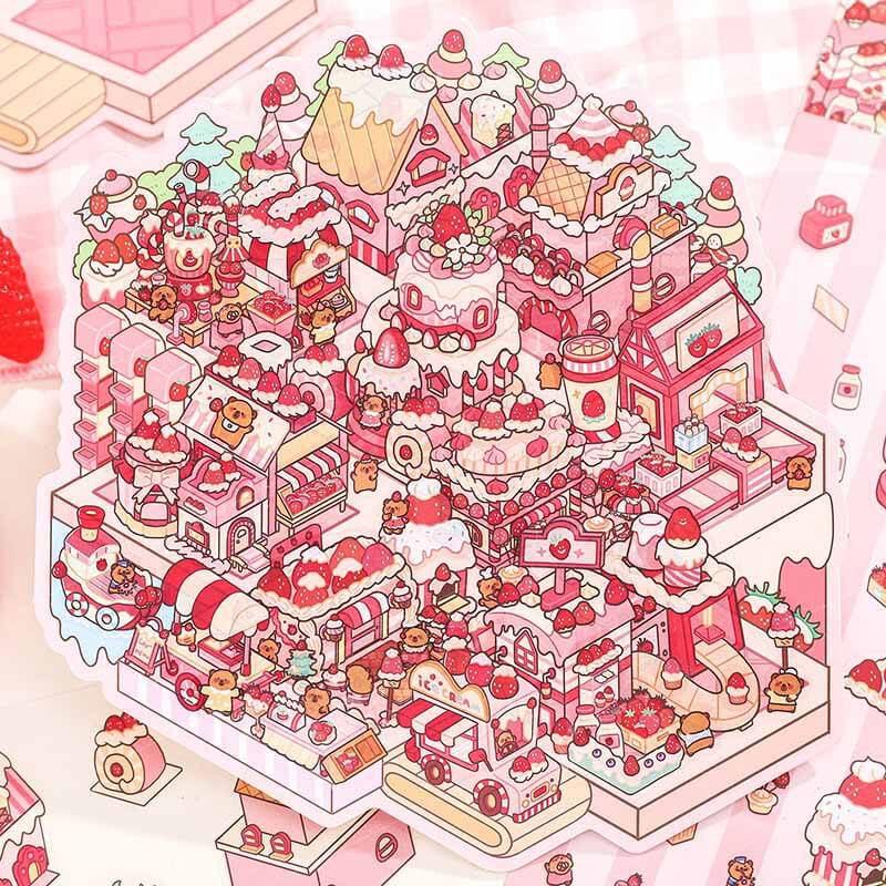 Sugar Pop Club DIY 3D Scene Stickers 3 Cute Miniature Scenes