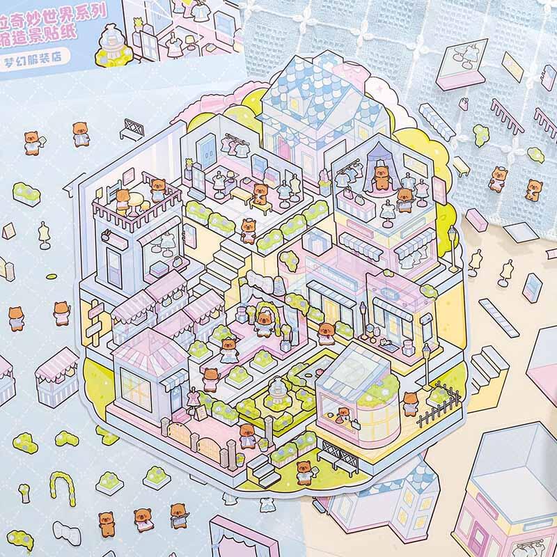 Sugar Pop Club DIY 3D Scene Stickers 3 Cute Miniature Scenes