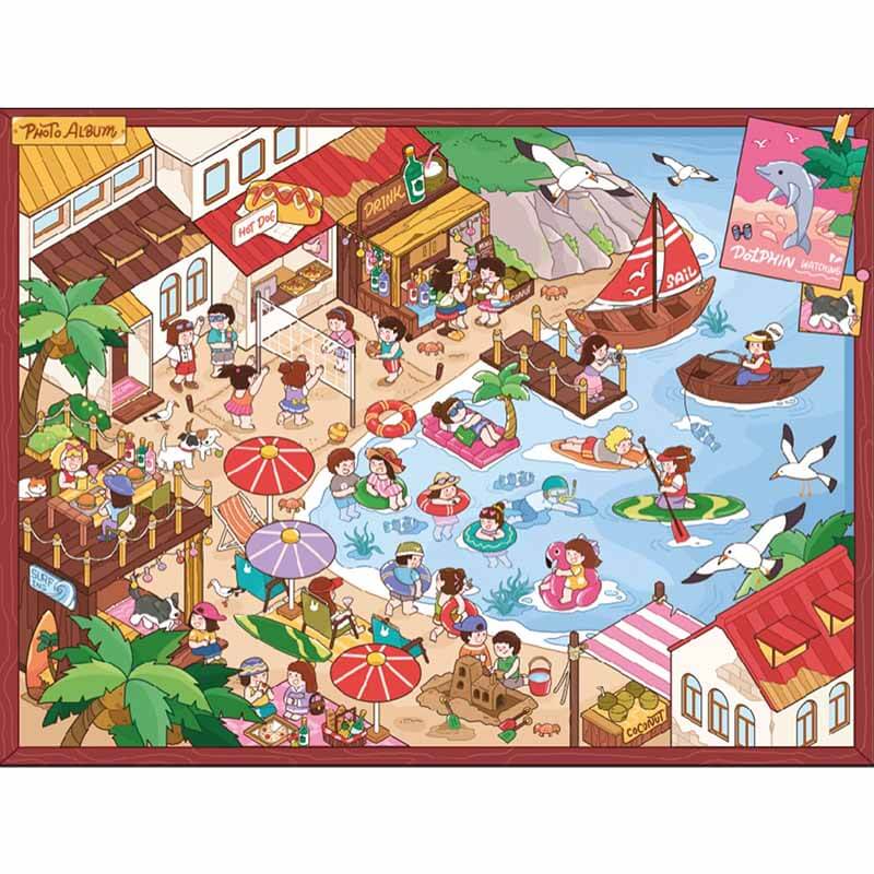 Summer Getaway DIY 3D Scene Stickers 4 Cute Miniature Scenes