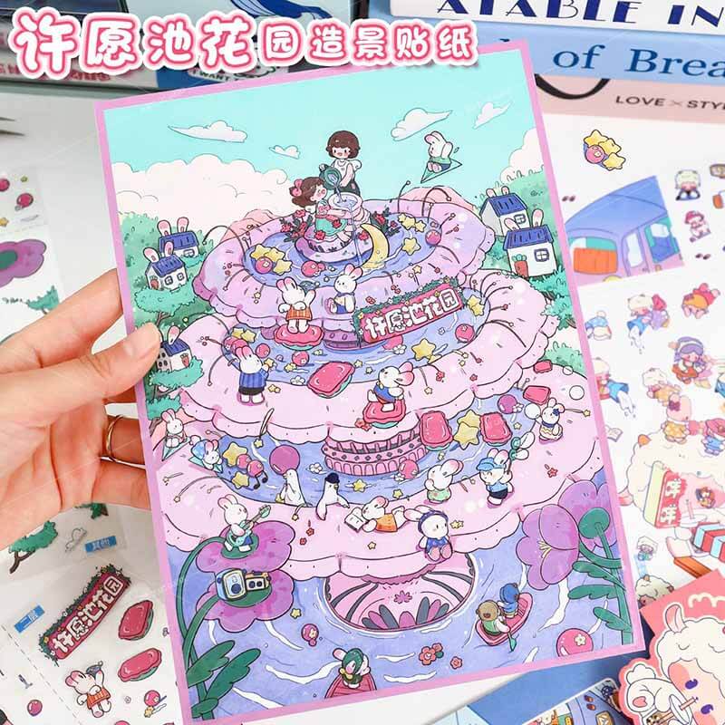 Sweet Wish Tales DIY 3D Scene Stickers 2 Cute Miniature Scenes