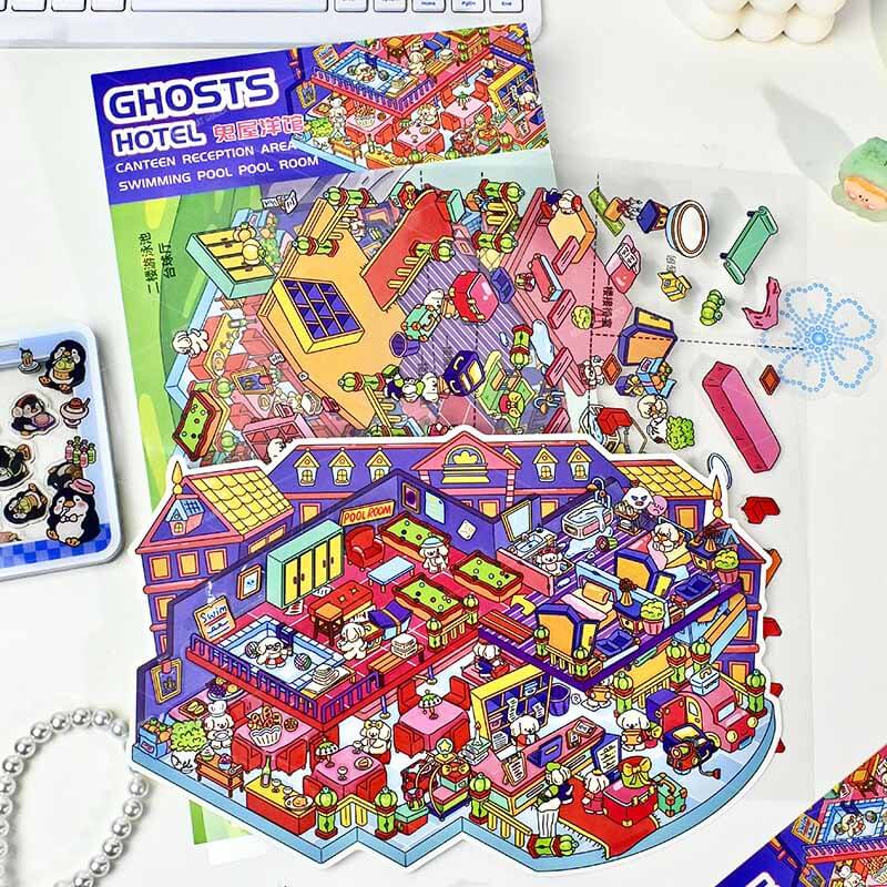 The Haunted Carnival DIY 3D Scene Stickers 2 Cute Miniature Scenes