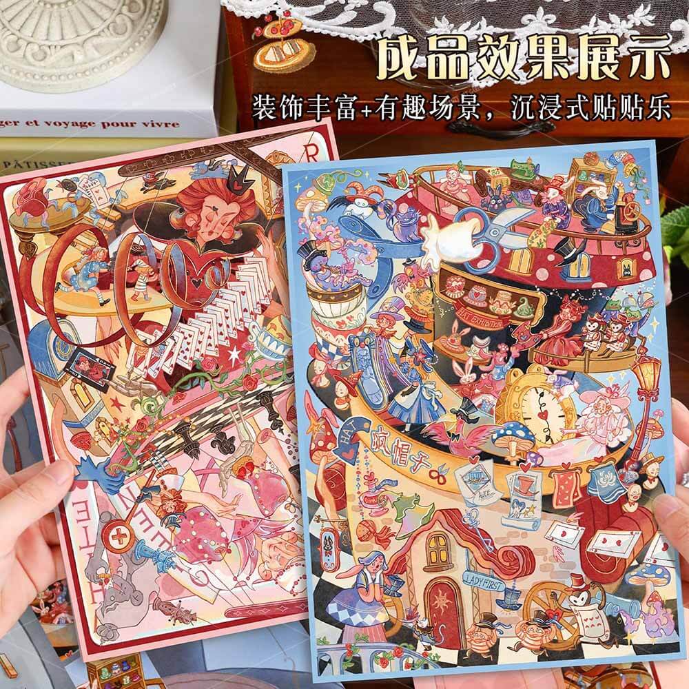 The Wonderland of Hats DIY 3D Scene Stickers 2 Cute Miniature Scenes