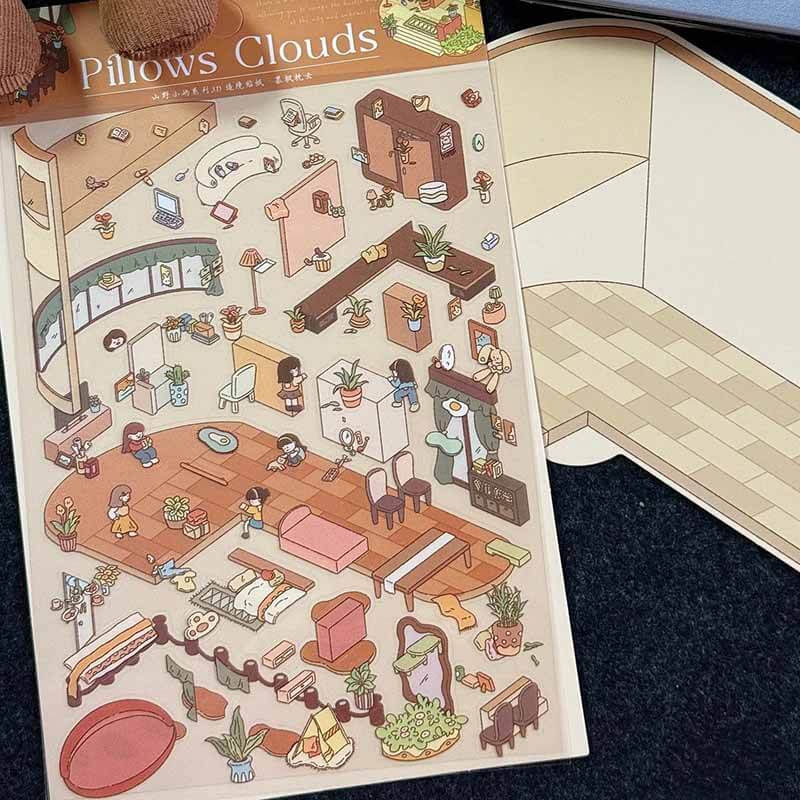 Verses in Mist DIY 3D Scene Stickers 4 Cute Miniature Scenes