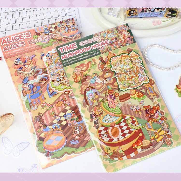 Whimsical Hour DIY 3D Scene Stickers 2 Cute Miniature Scenes