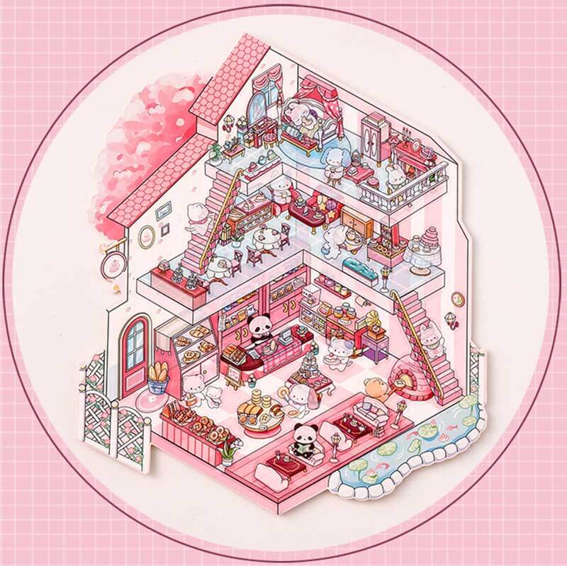 Wonder Spots DIY 3D Scene Stickers 4 Cute Miniature Scenes