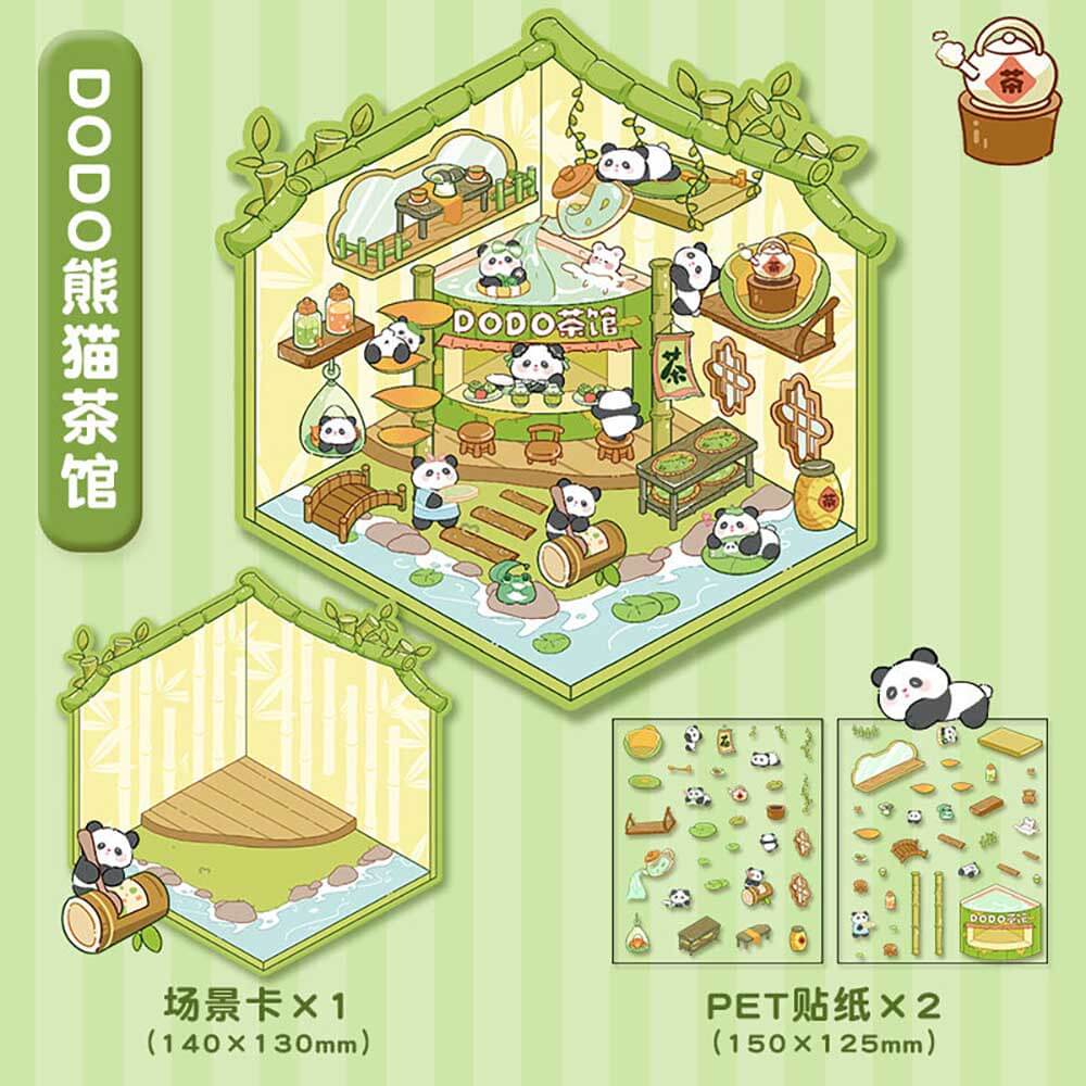 Wonderful Shop DIY 3D Scene Stickers 4 Cute Miniature Scenes