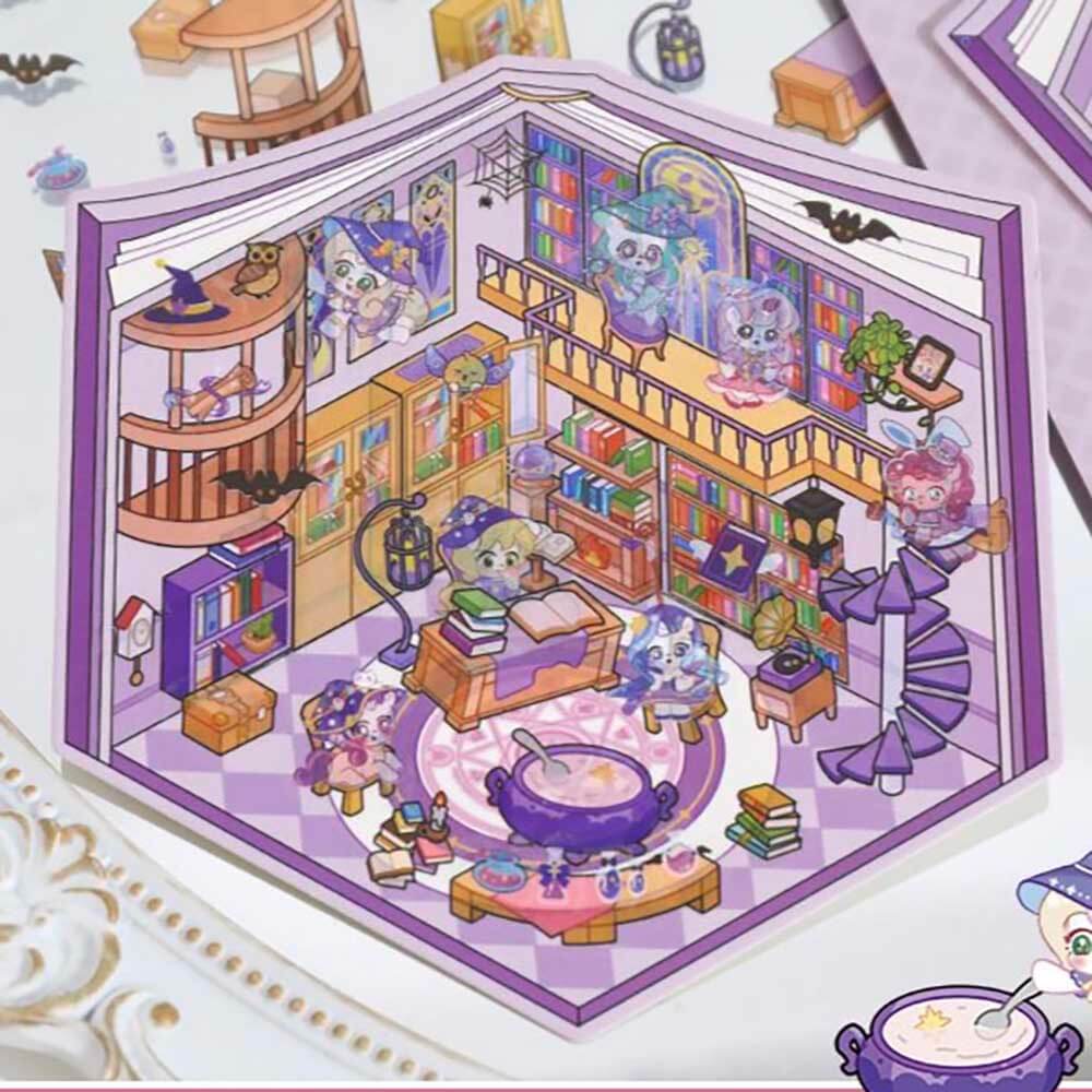 Wonderful Shop DIY 3D Scene Stickers 4 Cute Miniature Scenes