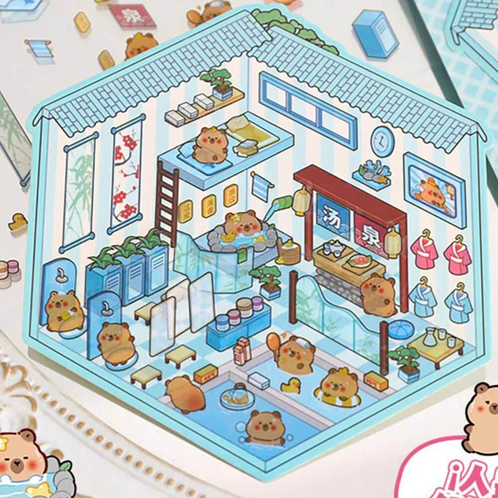 Wonderful Shop DIY 3D Scene Stickers 4 Cute Miniature Scenes