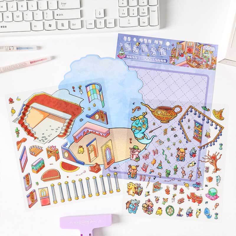 Wonders of Magic DIY 3D Scene Stickers 4 Cute Miniature Scenes