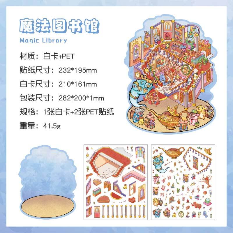 Wonders of Magic DIY 3D Scene Stickers 4 Cute Miniature Scenes