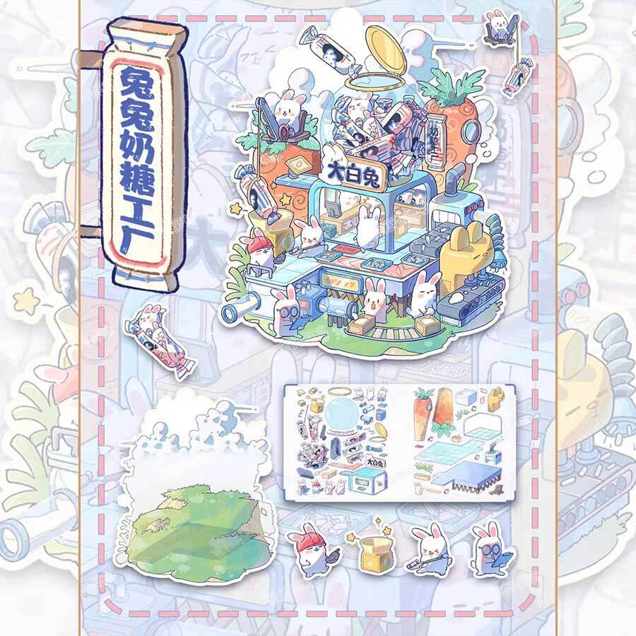 Yummy Lab DIY 3D Scene Stickers 2 Cute Miniature Scenes