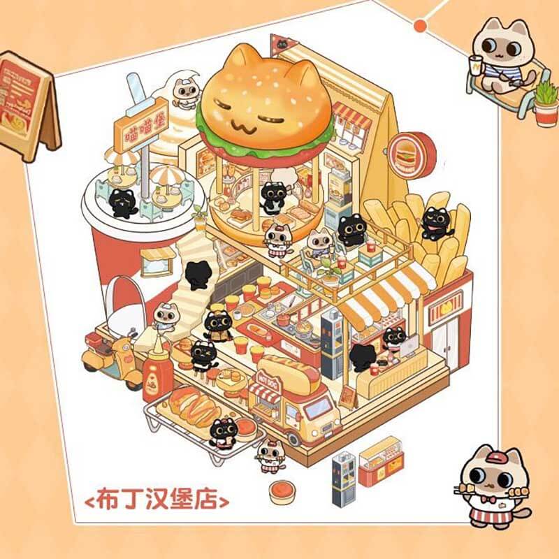 Delicious Restaurant DIY 3D Scene Stickers 4 Cute Miniature Scenes