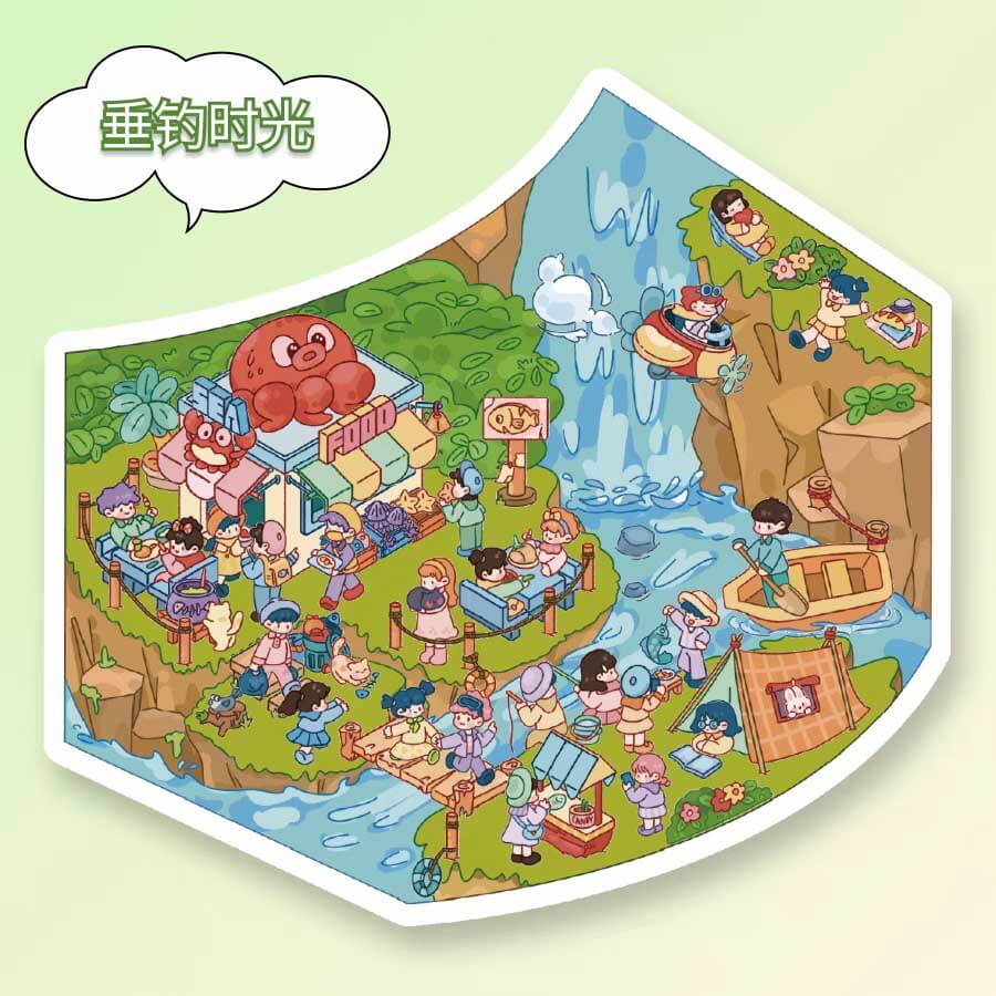 Sweet Farm DIY 3D Scene Stickers 4 Cute Miniature Scenes