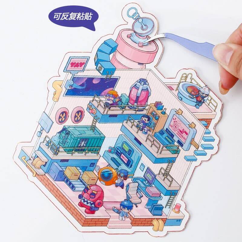 Cute Store 2.0 DIY 3D Scene Stickers 4 Cute Miniature Scenes