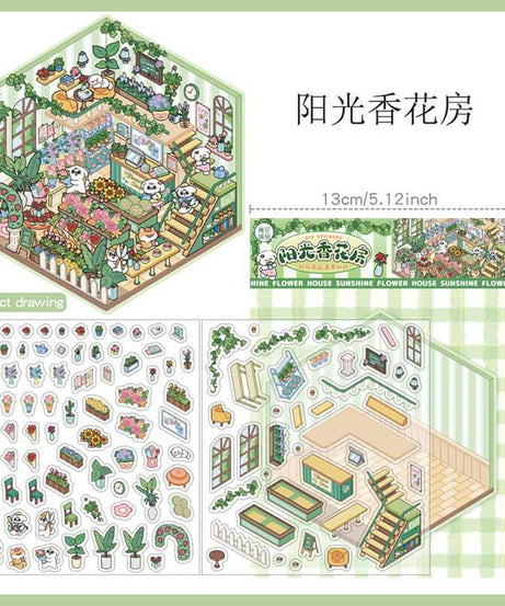 Sweet Moments DIY 3D Scene Stickers 4 Cute Miniature Scenes