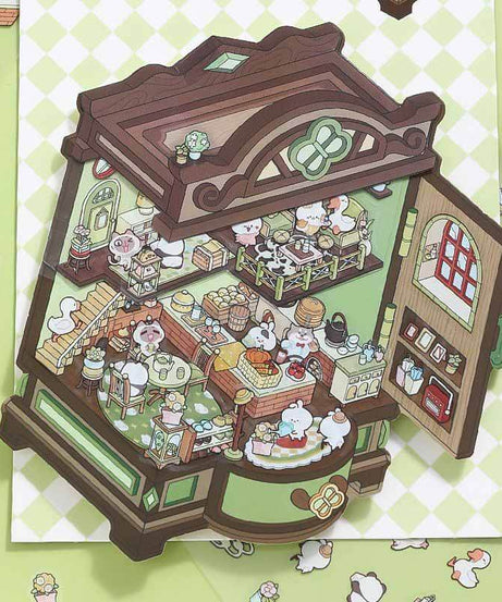 Magic Ark World DIY 3D Scene Stickers 4 Cute Miniature Scenes