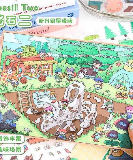 Archaeology Series DIY 3D Scene Stickers Lovely 2 Miniature Scenes