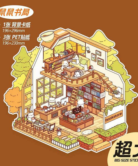 Slow Living Club DIY 3D Scene Stickers 3 Cute Miniature Scenes
