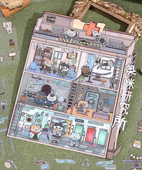 The Curious Society DIY 3D Scene Stickers 4 Cute Miniature Scenes