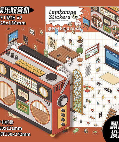 Moments & Moods DIY 3D Scene Stickers 4 Cute Miniature Scenes