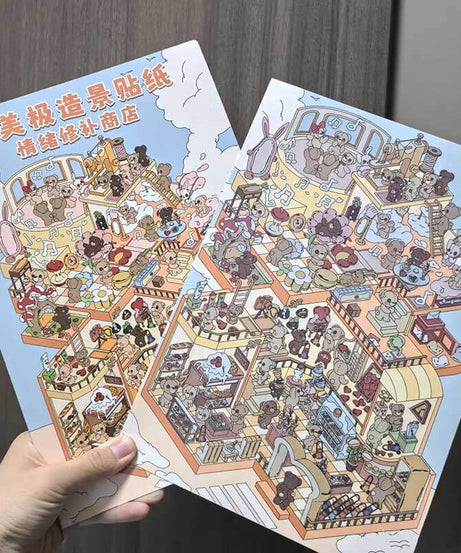 The Happy Hub DIY 3D Scene Stickers 2 Cute Miniature Scenes