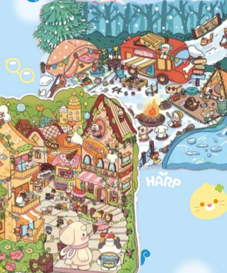 Bigger picture DIY 3D Scene Stickers 4 Cute Miniature Scenes