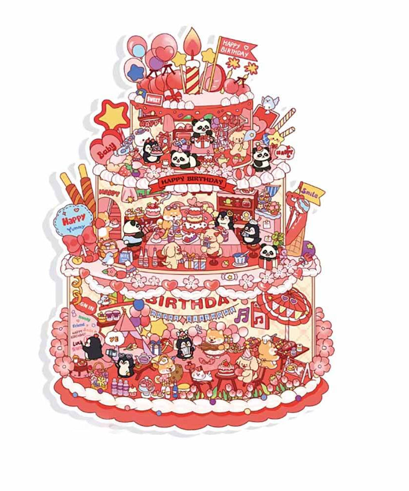 Sky City DIY 3D Scene Stickers 2 Cute Miniature Scenes