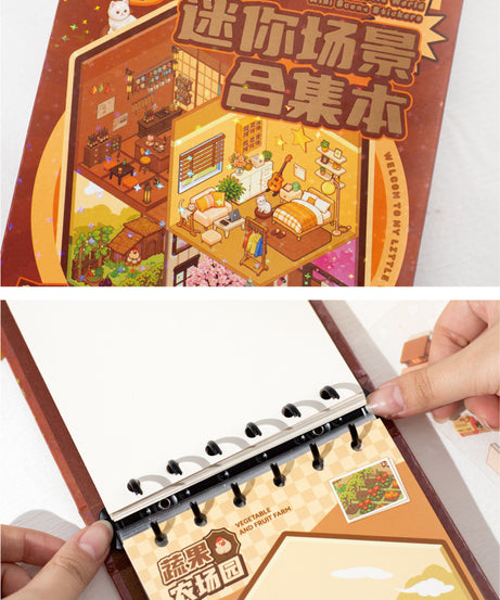 Tiny Wonderland 4 Micro-Diorama Collector's Pack DIY 3D Scene Stickers - Miniature Scenes