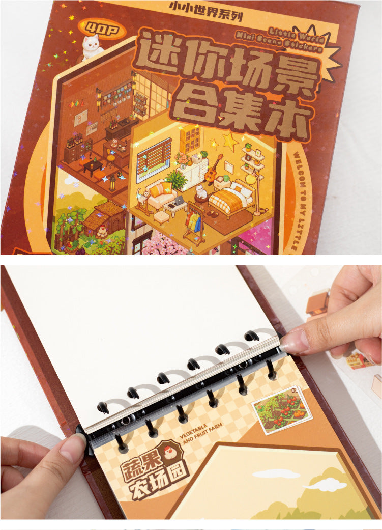 Tiny Wonderland 4 Micro-Diorama Collector's Pack DIY 3D Scene Stickers - Miniature Scenes