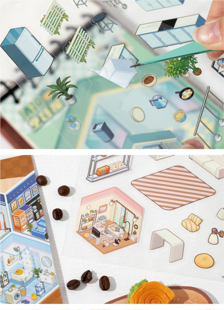 Tiny Wonderland 4 Micro-Diorama Collector's Pack DIY 3D Scene Stickers - Miniature Scenes