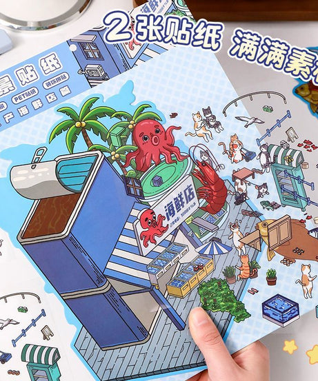Seafood Restaurant DIY 3D Scene Stickers -  Lovely Miniature Scenes