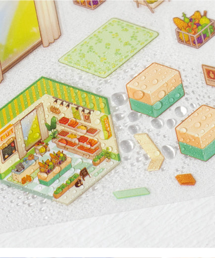 Tiny Wonderland 4 Micro-Diorama Collector's Pack DIY 3D Scene Stickers - Miniature Scenes
