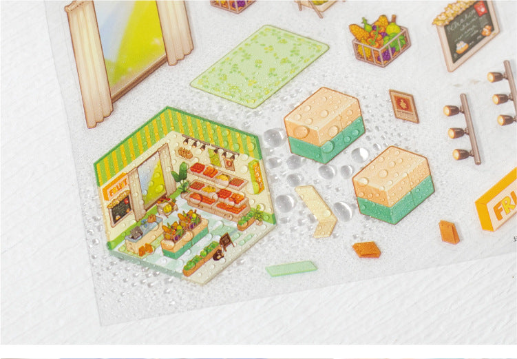 Tiny Wonderland 4 Micro-Diorama Collector's Pack DIY 3D Scene Stickers - Miniature Scenes