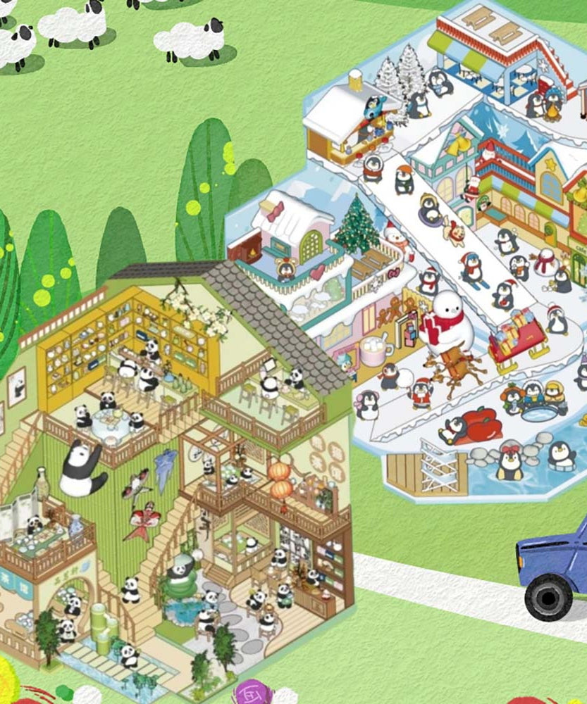 Leisure & Play DIY 3D Scene Stickers 4 Cute Miniature Scenes