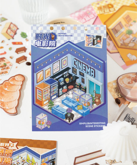 Tiny Wonderland 4 Micro-Diorama Collector's Pack DIY 3D Scene Stickers - Miniature Scenes