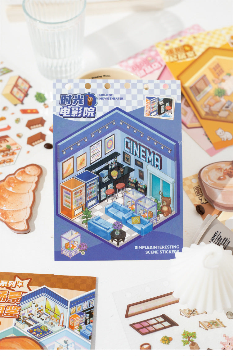 Tiny Wonderland 4 Micro-Diorama Collector's Pack DIY 3D Scene Stickers - Miniature Scenes