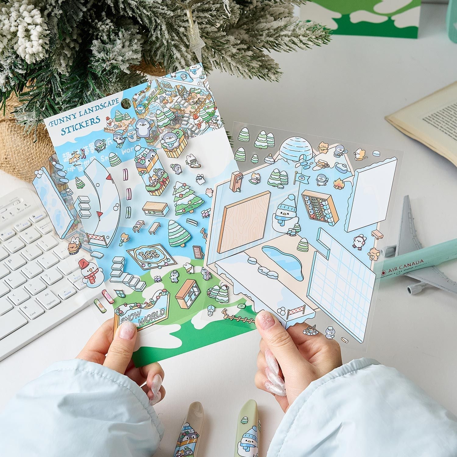 Magic Party Collection Scene Stickers - 4 Cute Miniature Scenes