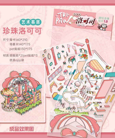 Global Hideaway Tales DIY 3D Scene Stickers 5 Cute Miniature Scenes