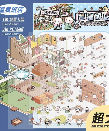 Slow Living Club DIY 3D Scene Stickers 3 Cute Miniature Scenes