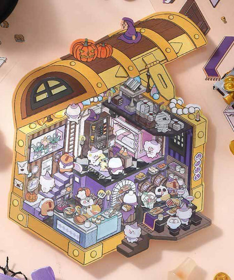 Magic Ark World DIY 3D Scene Stickers 4 Cute Miniature Scenes