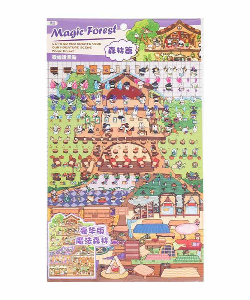 Apartment Theme DIY 3D Scene Stickers 2 Cute Miniature Scenes