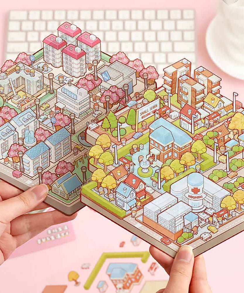 Dodo's World DIY 3D Scene Sticker  - 2 Cute Miniature Scenes