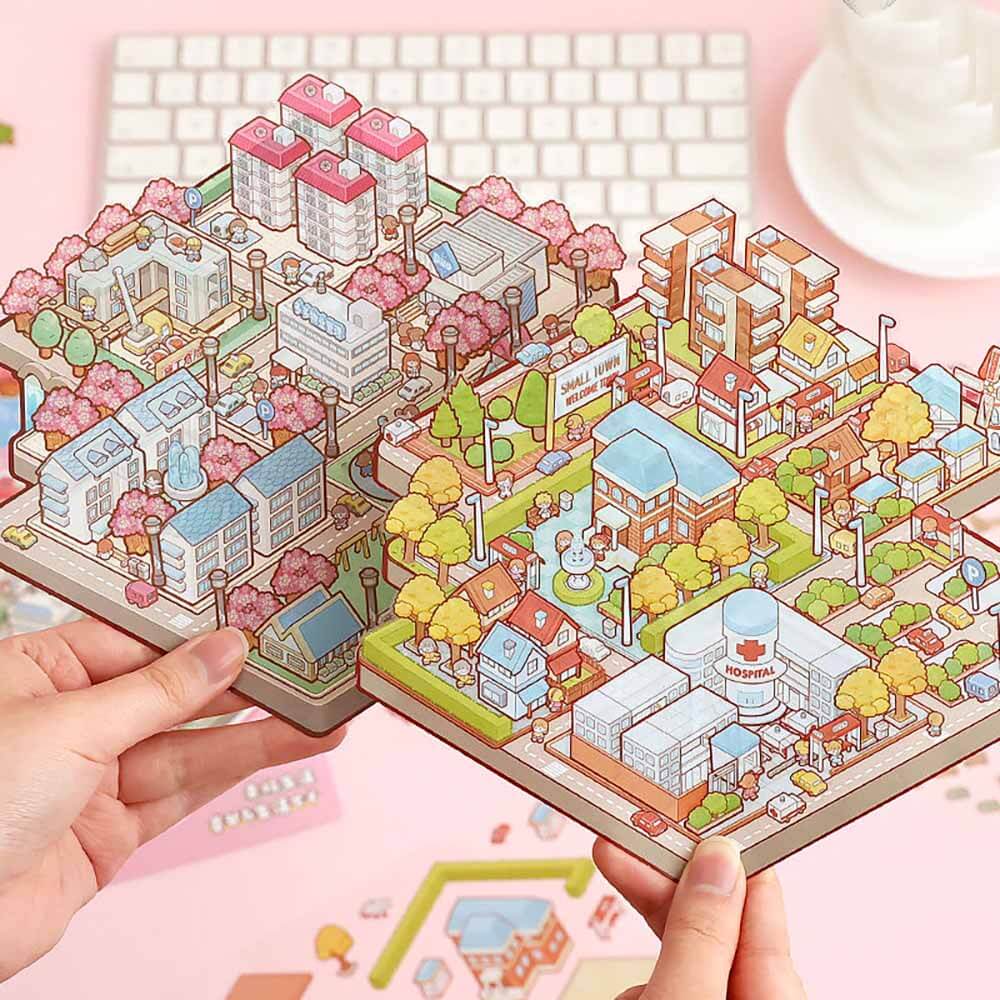 Dodo's World DIY 3D Scene Sticker  - 2 Cute Miniature Scenes