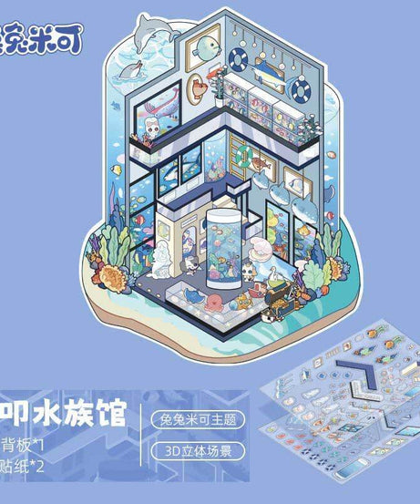 Knock & Create Tales DIY 3D Scene Stickers 4 Cute Miniature Scenes